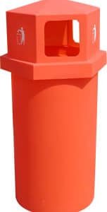 BIN503 ถังขยะ ขนาด 120 ลิตร หัวเพชรฝาเปิด