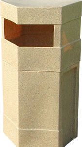 BIN508 ถังขยะ ขนาด 80 ลิตร ทรงหกเหลี่ยมฝาเปิดด้านข้าง