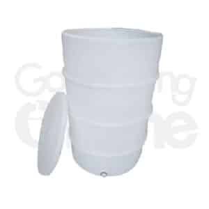 ถังน้ำบนดิน ทรงกระบอก ฝาครอบ ลอนด้านข้าง 200 ลิตร