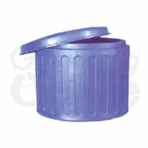 ถังน้ำบนดิน ทรงกระบอก ฝาครอบ มีลอน 300 ลิตร