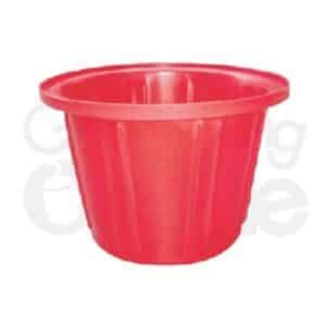 ถังทรงกลม ถังน็อคกุ้ง ทรงกลม ปากกว้าง ซ้อนกันได้ ลอนด้านข้าง 75 ลิตร น้ำหนัก 3 Kg