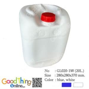 GL020-1-W แกลลอน 20 ลิตร ทรงเหลี่ยม